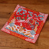 Embroidered Tea Mat, Square Coaster with Dragon Phoenix