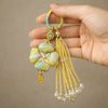 Song Brocade Four Leaf Clover Keychain with Tassel