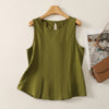 Women's Sleeveless T-Shirts Cotton Linen Summer Top