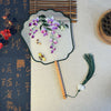 Embroidered Round Hand Fan with Tassel, Chinese Classical Style