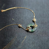 Koi Fish Peace Buckle Bracelet with Pearl