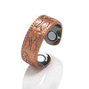 Floral Magnetic Zinc Alloy Cuff Bracelet Bangle