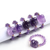 Amethyst Pixiu Ring, 9mm Beads