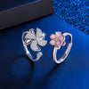 Rotating Cherry Blossom Necklace 925 Sterling Silver