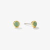 Copper Hoop Earrings with Stone Drop