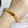 Citrine Tiger Eye Flower Charm Generosity Bracelet