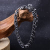 Titanium Steel Dragon Head Bracelet for Men, Vintage Bangle