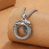 Tibetan Copper Dragon Strength Necklace, Enamel Pendant