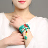 Tibetan Turquoise Mala Bracelet 108 Beads Handmade