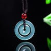 Blue Water Jade Peace Buckle Pendant Necklace