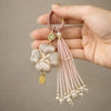 Song Brocade Four Leaf Clover Keychain with Tassel