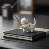 Ceramic Cat Incense Burner Cute Animal Decoration