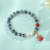Candy Agate Strength Bead Bracelet with Charms