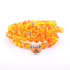108 Mala Beads Bracelet Natural Stone Lotus Charm