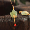 Plum Blossom Pendant Necklace in Silver with Gold Tone