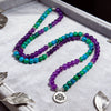 108 Mala Beads Bracelet Natural Stone Lotus Charm