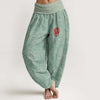 Women's Harem Pants Elastic Waist Floral Print Casual Yoga Trousers