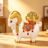 Resin Goat Figurine with Fortune Bag or Treasure Bowl