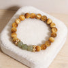Tiger Eye and Jade Bead Bracelet