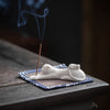 Ceramic Cat Incense Burner Cute Animal Decoration