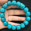 Turquoise Bracelet, Magnesite Inlay, Handmade Beads