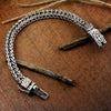 Retro Woven Copper Bracelet with Ornate Clasp