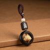 Wood Lotus Enlightenment Key Chain Decoration