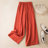 Women's Wide Leg Pants High Waist Cotton Linen Trousers