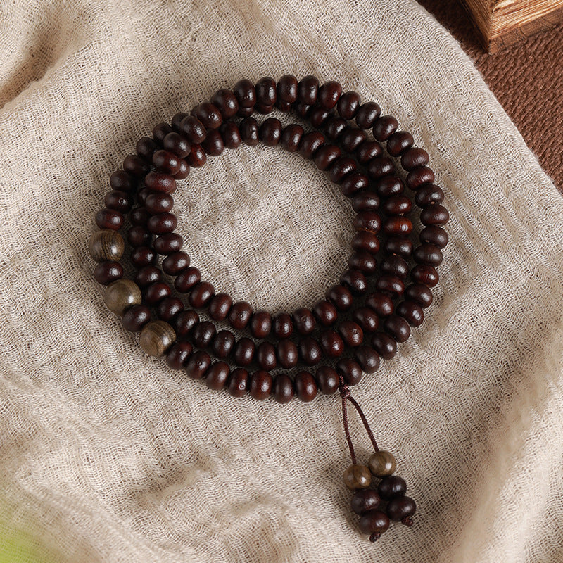Bodhi Seed Bracelet 7mm Double Loop Vintage Style