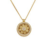 925 Sterling Silver Eight Treasures Luo Pan Necklace Pendant