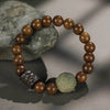 Bodhi Seed Pixiu Bracelet with Golden Sandalwood and Ebony