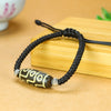 Nine-Eye Dzi Bead Bracelet, Tibetan Style Agate Cord
