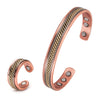 Adjustable Magnetic Copper Bracelet and Ring Set