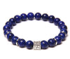 Stone Bead Bracelet with Swastika Charm