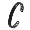 Floral Magnetic Zinc Alloy Cuff Bracelet Bangle