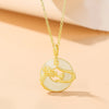 925 Sterling Silver Dragon and Phoenix Peace Buckle Necklace