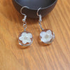 Dried Flower Glass Earrings, Handmade Floral Drop Jewelry