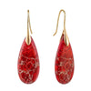 Emperor Stone Earrings Natural Teardrop Gemstone Dangles