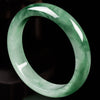 Myanmar Jadeite Bangle Bracelet, Ice-Glutinous Green Stone