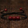 Cinnabar Six Syllable Mantra Braided Bracelet