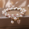 Pearl and Charm Bracelet with Gemstone Accents