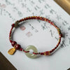 Koi Fish Peace Buckle Luck Bracelet, Woven Cord