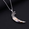 Imitation Wolf Tooth Steel Balance Necklace Pendant