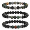 Protection Tiger's Eye Bracelet with Volcanic Stone