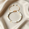 Natural Stone Spacer Bead Bracelet