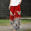 Women's Wide Leg Pants With Pockets, Printed Harem Trousers