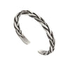 Men's Twisted Braided Cuff Bracelet, Vintage Open Bangle