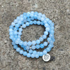108 Bead Mala Bracelet Lotus Charm Wrap