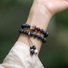 Double Layer Wood Bead Bracelet with Animal Charm