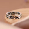 Adjustable Copper Ring with Tang Grass Pattern